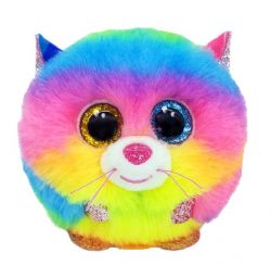 PELUCHE TY BEANIE BALLS - GIZMO LE CHAT ARC-EN-CIEL PUFFIES 4